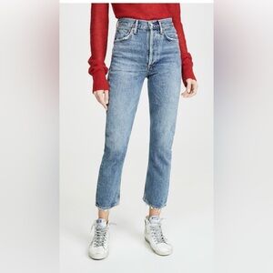 Agolde Riley high rise straight crop jeans size 26